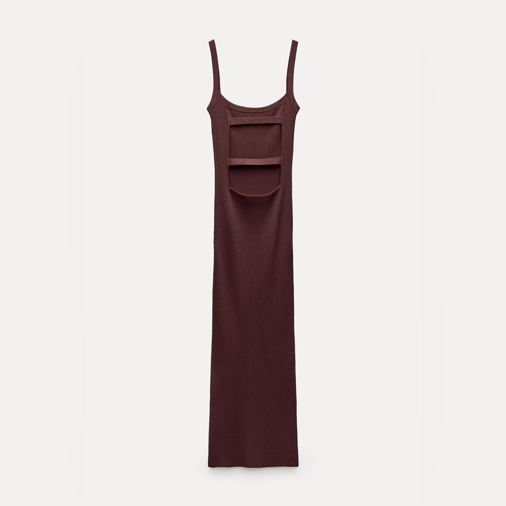 Zara open back knit dress